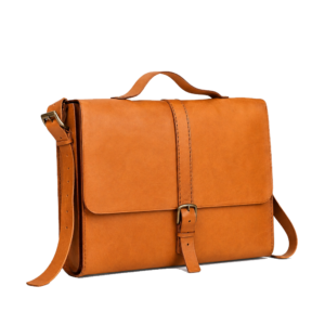 Classic Tan Leather Briefcase – Executive Satchel