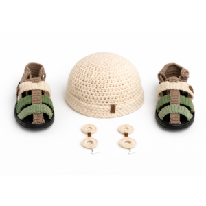 Crochet Heritage Set (Hat, Sandals & Earrings)